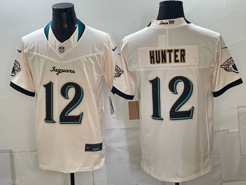 Men 2026 NFL Jacksonville Jaguars #12 Hunter cream Nike jersey 091502